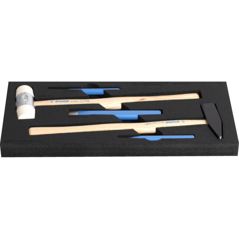 Unior Set of hammers and punches in SOS tool tray