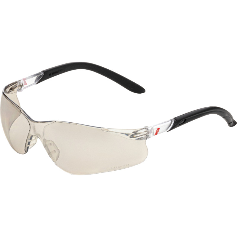 Nitras VISION PROTECT, safety glasses, beige / black, silver mirrored, EN 166