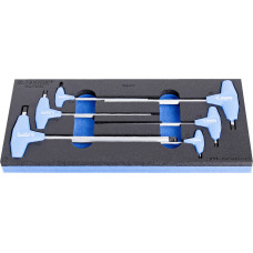 Unior Set of ball-end hexagonal screwdrivers with T handle in SOS tool tray