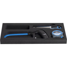 Unior Set of universal knife, saw and measuring tape in SOS tool tray