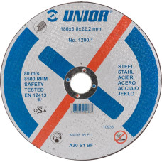 Unior Flat cutting-off wheels, for steel