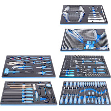 Unior Set of hand tools in SOS tool trays