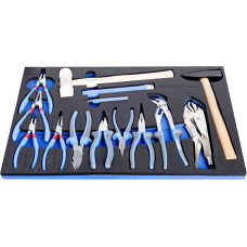 Unior Set of BI pliers and hammer in SOS tool tray