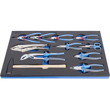 Unior Set of BI pliers and hammer in SOS tool tray