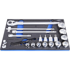 Unior Set of socket wrenches in SOS tool tray