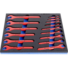 Unior Set of insulated open end wrenches in SOS tool tray