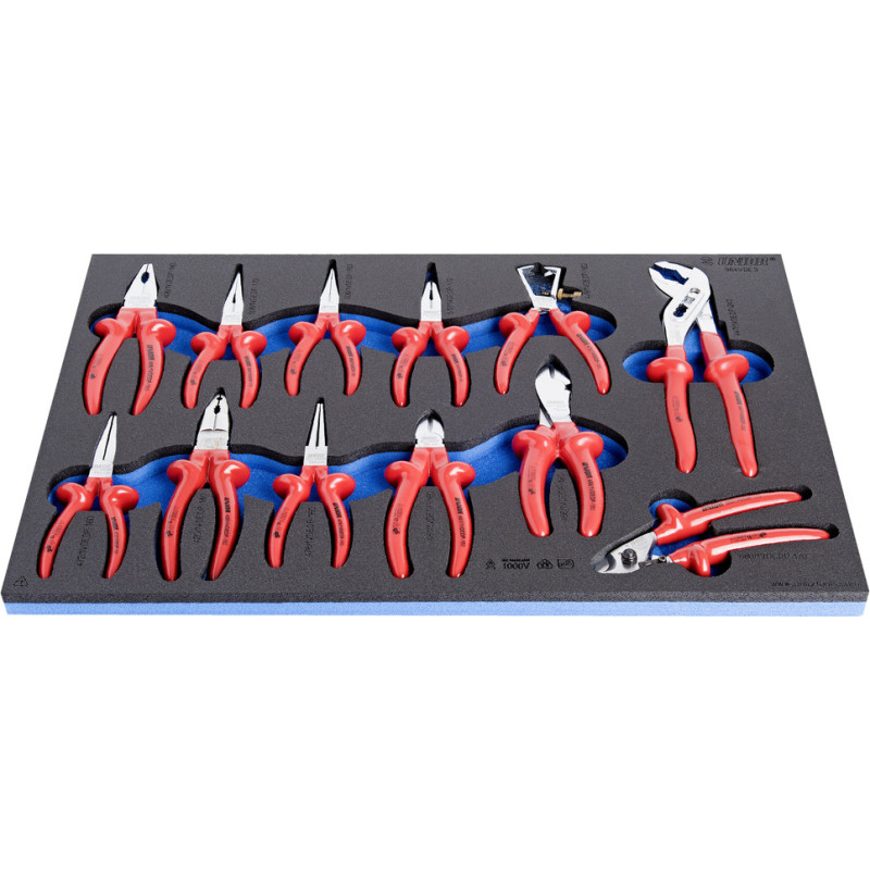 Unior Set of insulated pliers in SOS tool tray