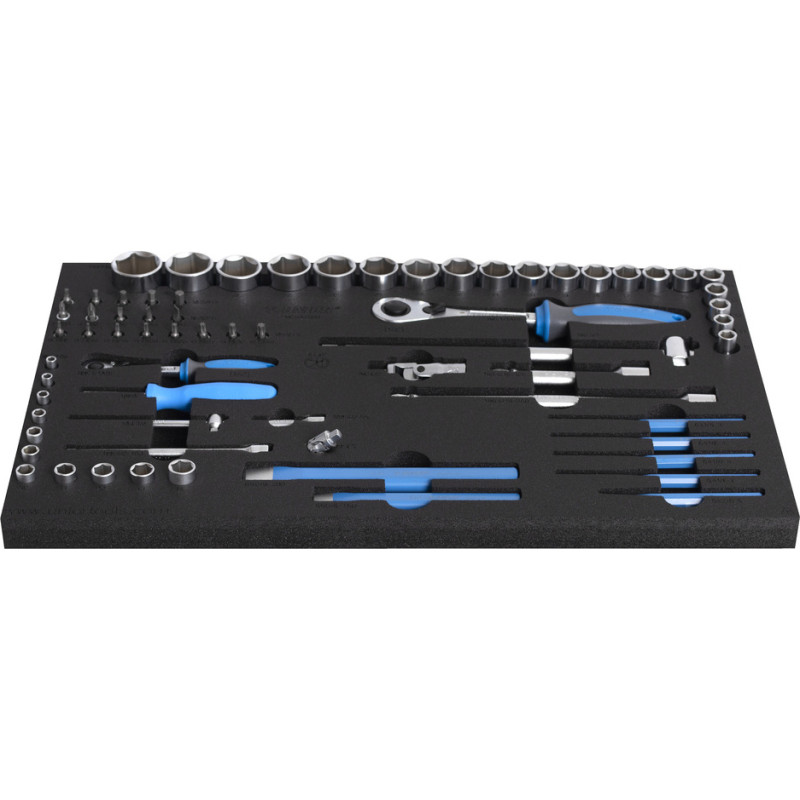 Unior Set of socket wrenches in SOS tool tray