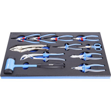 Unior Set of BI pliers and hammer in SOS tool tray