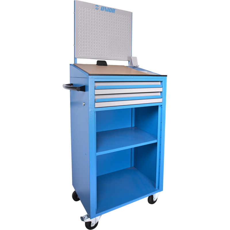 Unior Mobile control trolley with tool rack wall